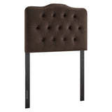 Annabel Chocolate Brown Stain-Resistant Performance Velvet Twin Headboard - Ornate Home