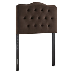 Annabel Chocolate Brown Stain-Resistant Performance Velvet Twin Headboard - Ornate Home