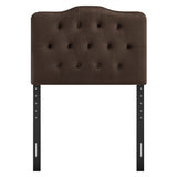 Annabel Chocolate Brown Stain-Resistant Performance Velvet Twin Headboard - Ornate Home