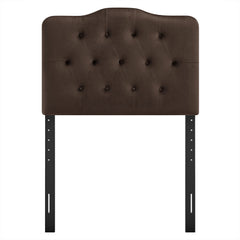 Annabel Chocolate Brown Stain-Resistant Performance Velvet Twin Headboard - Ornate Home