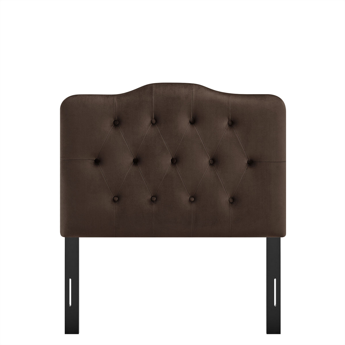 Annabel Chocolate Brown Stain-Resistant Performance Velvet Twin Headboard - Ornate Home