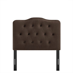 Annabel Chocolate Brown Stain-Resistant Performance Velvet Twin Headboard - Ornate Home