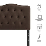 Annabel Chocolate Brown Stain-Resistant Performance Velvet Twin Headboard - Ornate Home