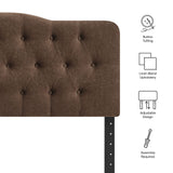 Annabel Cocoa Premium Linen Blend Queen Headboard - Ornate Home