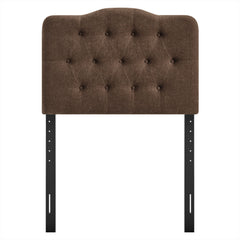 Annabel Cocoa Premium Linen Blend Twin Headboard - Ornate Home