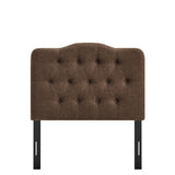 Annabel Cocoa Premium Linen Blend Twin Headboard - Ornate Home