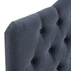 Annabel Denim Premium Linen Blend Full Headboard - Ornate Home