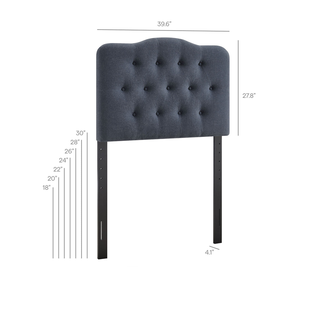 Annabel Denim Premium Linen Blend Twin Headboard - Ornate Home