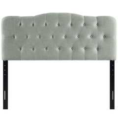 Annabel Gray Upholstered Fabric Queen Headboard - Ornate Home