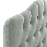 Annabel Gray Upholstered Fabric Queen Headboard - Ornate Home