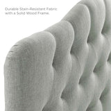Annabel Gray Upholstered Fabric Queen Headboard - Ornate Home