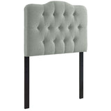 Annabel Gray Upholstered Fabric Twin Headboard - Ornate Home