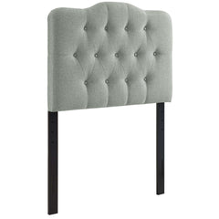 Annabel Gray Upholstered Fabric Twin Headboard - Ornate Home