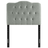Annabel Gray Upholstered Fabric Twin Headboard - Ornate Home