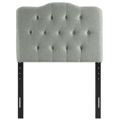 Annabel Gray Upholstered Fabric Twin Headboard - Ornate Home