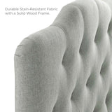 Annabel Gray Upholstered Fabric Twin Headboard - Ornate Home