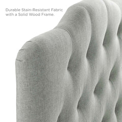 Annabel Gray Upholstered Fabric Twin Headboard - Ornate Home