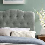 Annabel Gray Upholstered Fabric Twin Headboard - Ornate Home