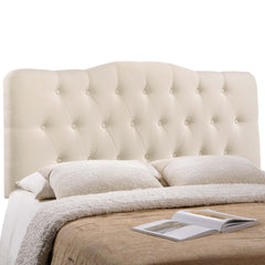 Annabel Ivory Upholstered Fabric Full Headboard - Ornate Home