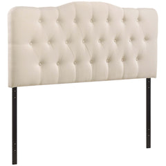 Annabel Ivory Upholstered Fabric Full Headboard - Ornate Home