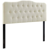 Annabel Ivory Upholstered Fabric Queen Headboard - Ornate Home