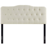 Annabel Ivory Upholstered Fabric Queen Headboard - Ornate Home