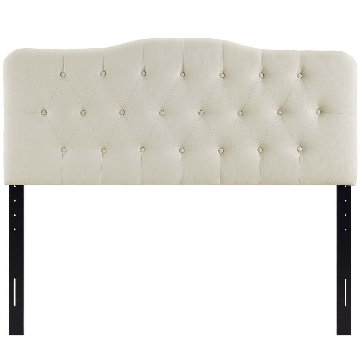 Annabel Ivory Upholstered Fabric Queen Headboard - Ornate Home