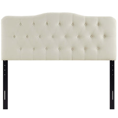 Annabel Ivory Upholstered Fabric Queen Headboard - Ornate Home