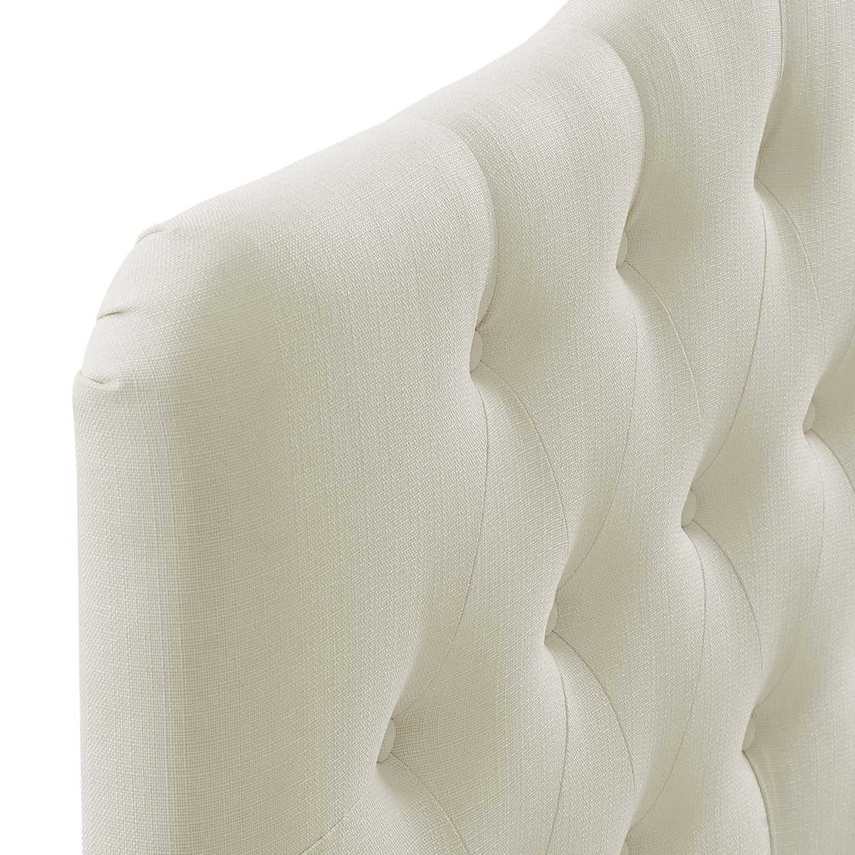 Annabel Ivory Upholstered Fabric Queen Headboard - Ornate Home