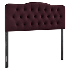 Annabel Mulberry Stain-Resistant Performance Velvet Full Headboard - Ornate Home