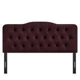 Annabel Mulberry Stain-Resistant Performance Velvet Full Headboard - Ornate Home