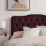 Annabel Mulberry Stain-Resistant Performance Velvet Full Headboard - Ornate Home