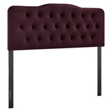 Annabel Mulberry Stain-Resistant Performance Velvet Queen Headboard - Ornate Home
