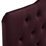Annabel Mulberry Stain-Resistant Performance Velvet Queen Headboard - Ornate Home