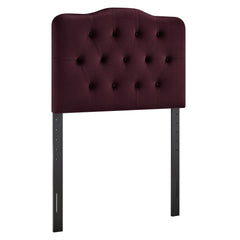 Annabel Mulberry Stain-Resistant Performance Velvet Twin Headboard - Ornate Home