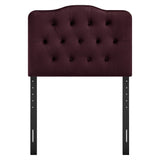 Annabel Mulberry Stain-Resistant Performance Velvet Twin Headboard - Ornate Home