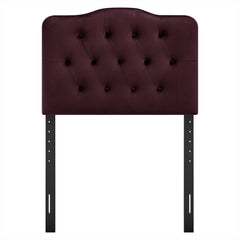 Annabel Mulberry Stain-Resistant Performance Velvet Twin Headboard - Ornate Home