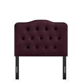 Annabel Mulberry Stain-Resistant Performance Velvet Twin Headboard - Ornate Home