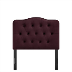 Annabel Mulberry Stain-Resistant Performance Velvet Twin Headboard - Ornate Home