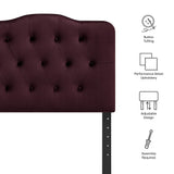 Annabel Mulberry Stain-Resistant Performance Velvet Twin Headboard - Ornate Home