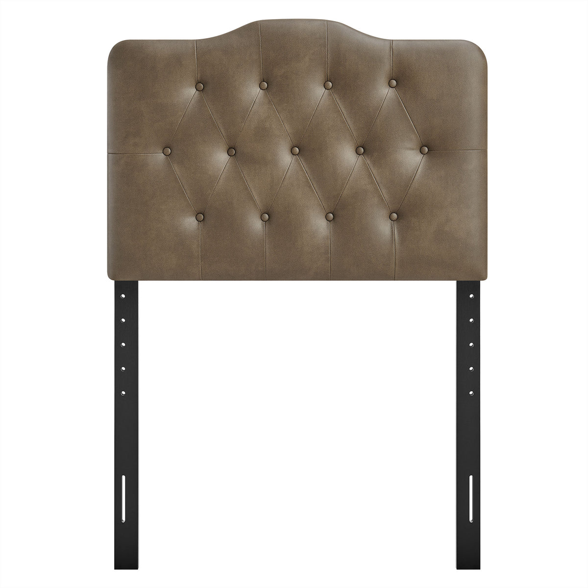 Annabel Mushroom Faux Leather Twin Headboard - Ornate Home