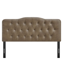 Annabel Mushroom Vegan Leather Full Headboard - Ornate Home