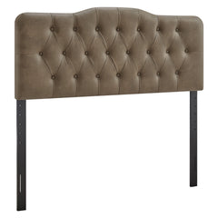 Annabel Mushroom Vegan Leather King Headboard - Ornate Home