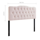 Annabel Pink Diamond Tufted Performance Velvet King Headboard - Ornate Home