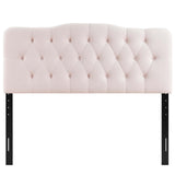 Annabel Pink Diamond Tufted Performance Velvet King Headboard - Ornate Home