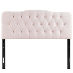 Annabel Pink Diamond Tufted Performance Velvet King Headboard - Ornate Home