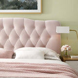 Annabel Pink Diamond Tufted Performance Velvet King Headboard - Ornate Home
