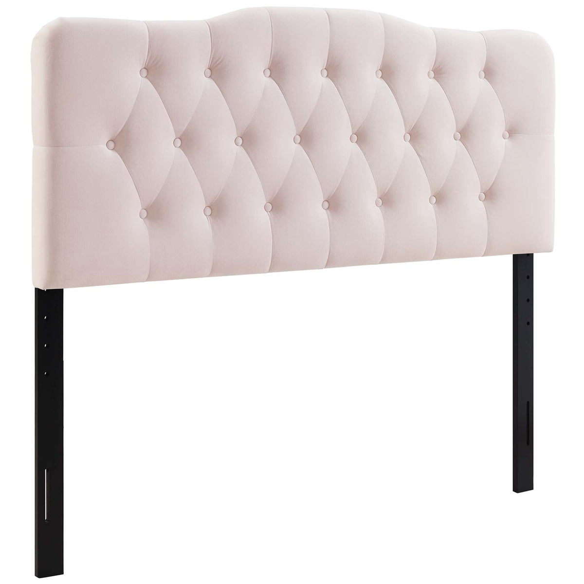 Annabel Pink Diamond Tufted Performance Velvet Queen Headboard - Ornate Home