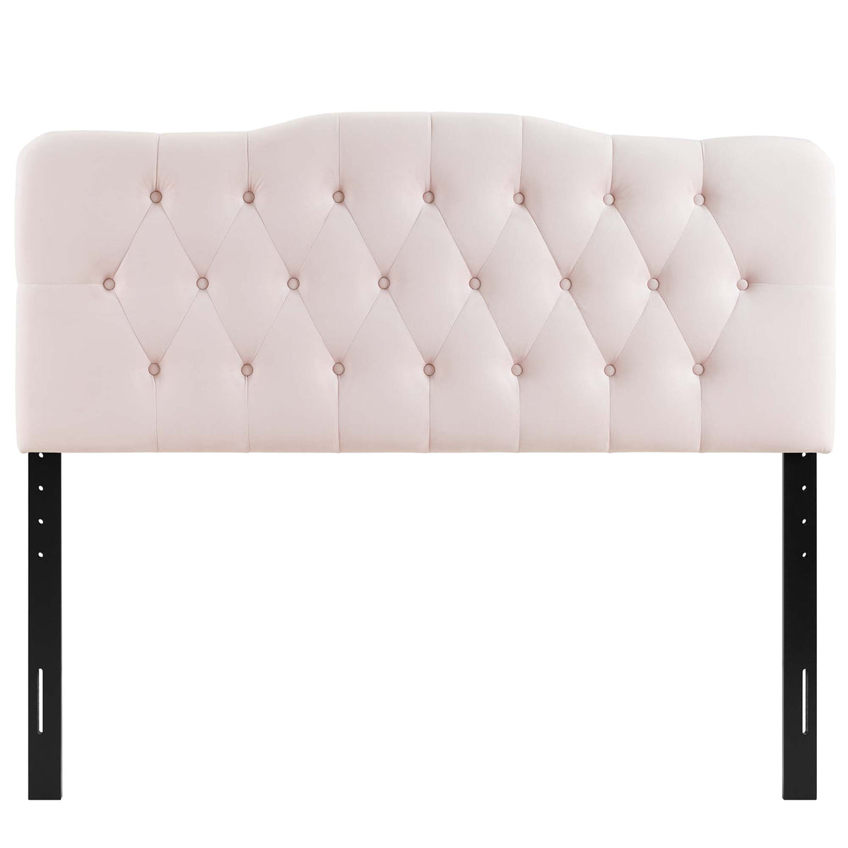 Annabel Pink Diamond Tufted Performance Velvet Queen Headboard - Ornate Home