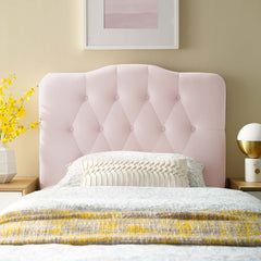 Annabel Pink Diamond Tufted Performance Velvet Twin Headboard - Ornate Home